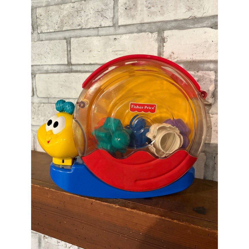Vintage Fisher-Price Bee-Bop Building Singin' Snail Pail